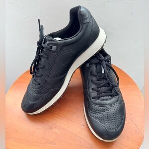 Ecco Sneak Black Leather Men's Sneakers 430504, Size 8-8.5